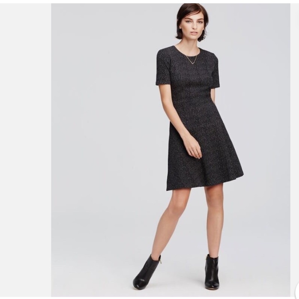Ann Taylor Marled Double Knit Flare Dress Size 4